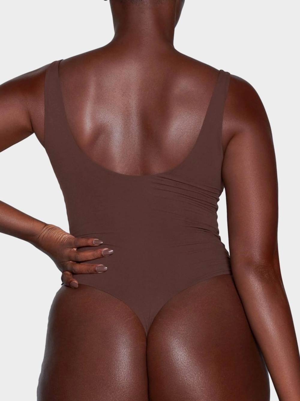 Women’s skims Scoop Neck Brown cocoa bodysuit S small - Picture 3 of 6